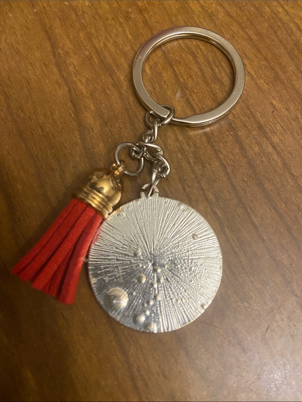 I Heart Delta Sigma Theta ΔΣΘ Red Tassel Keychain. - Picture 2 of 2